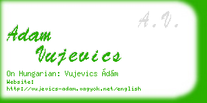 adam vujevics business card